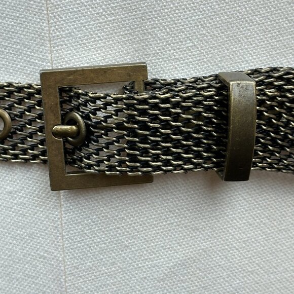 Designer-Inspired Chain Belt Patina Finish Metal Buckle 41" – EXCELLENT - Picture 2 of 7